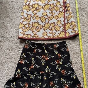 Free People Floral A-Line Skirt 2, top shop yellow patterned skirt size 6